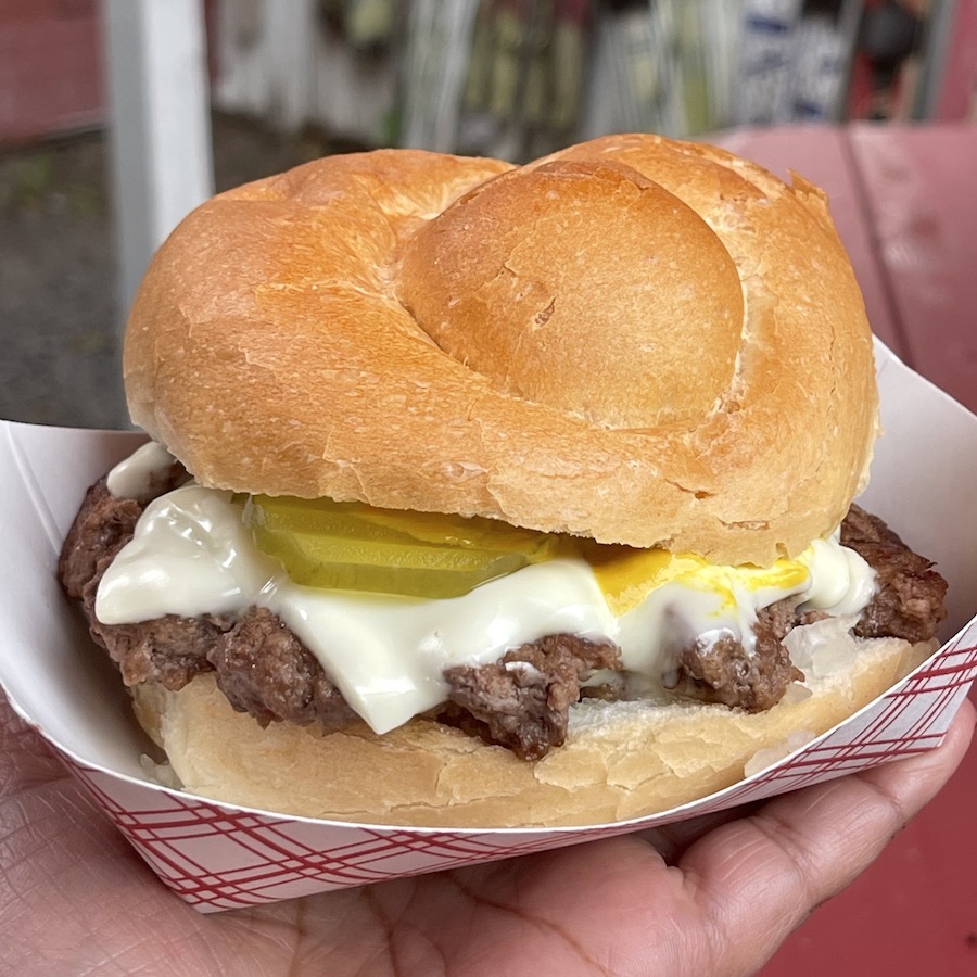 Cheeseburger from Shoreless Acres & Serious Food in Livonia, New York