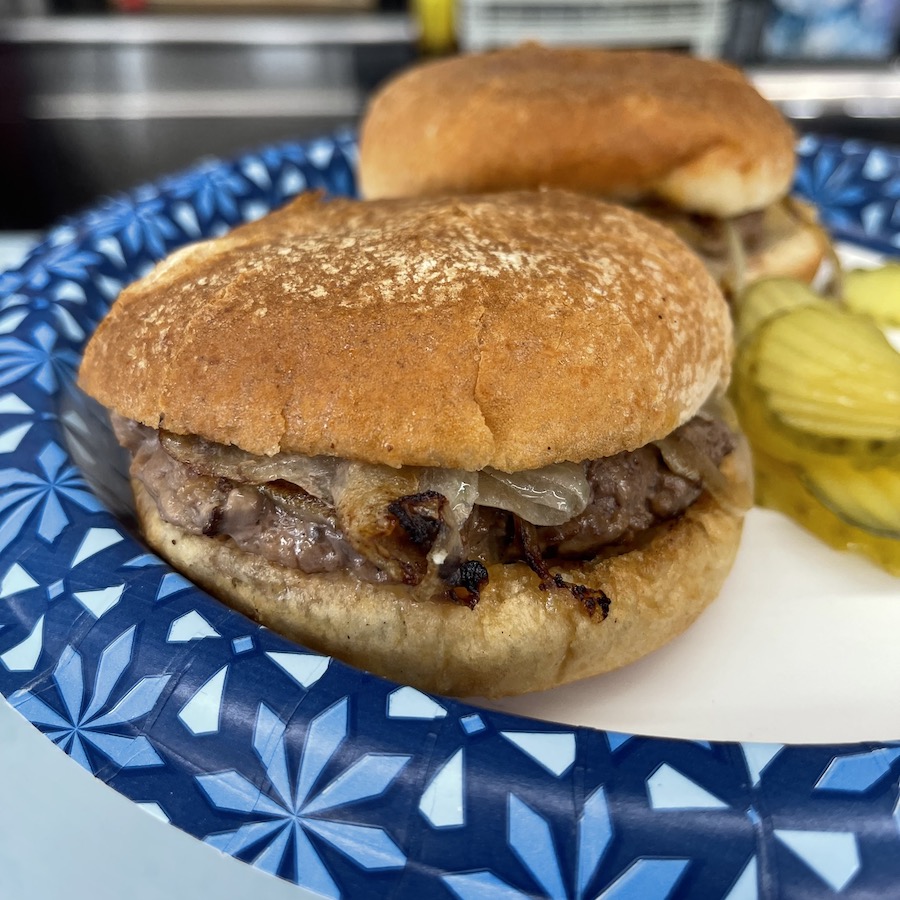 A couple of sliders from White Rose Diner in Linden, New Jersey