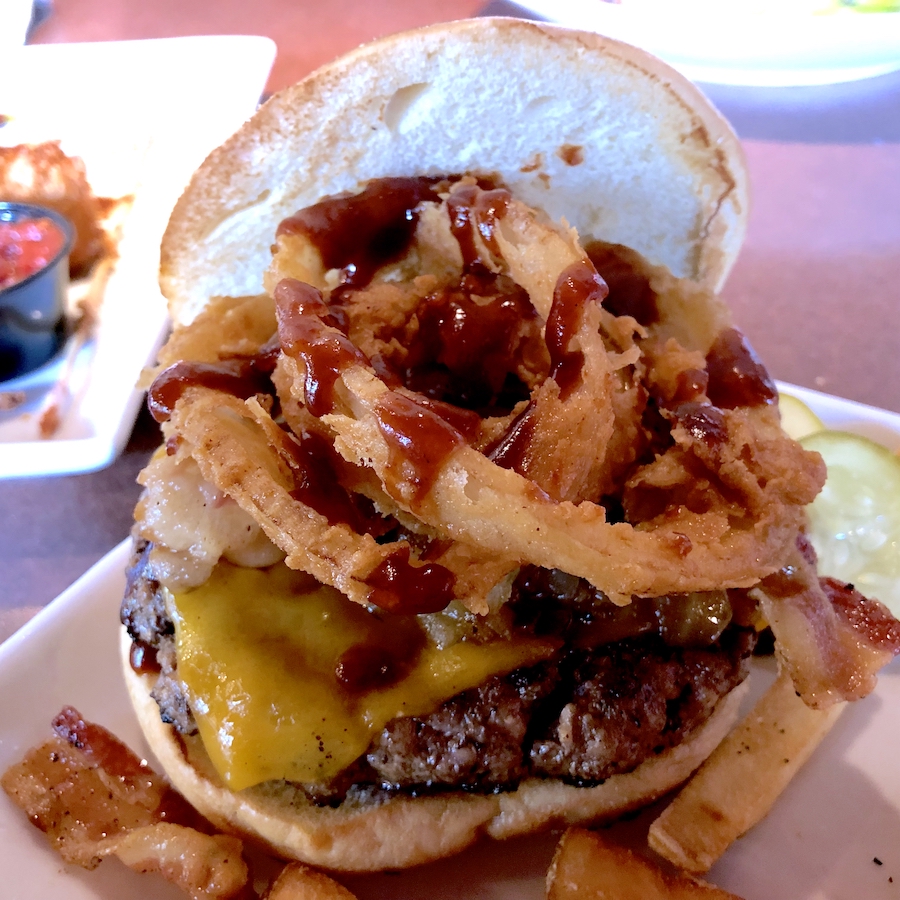 Cola BBQ Bacon Burger from Max & Erma's on Sawmill Road in Columbus, Ohio