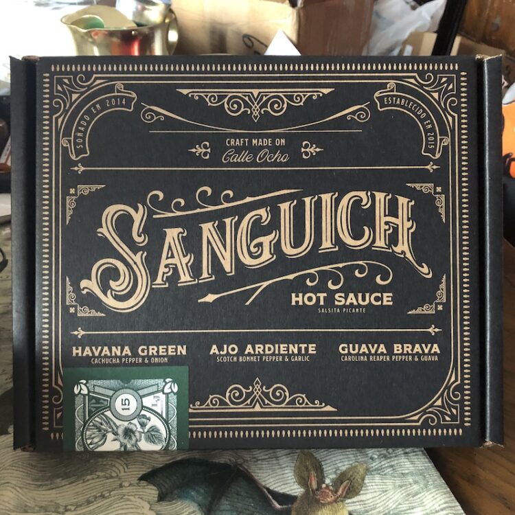 Limited Edition Hot Sauce Box from Sanguich in Little Havana, Florida