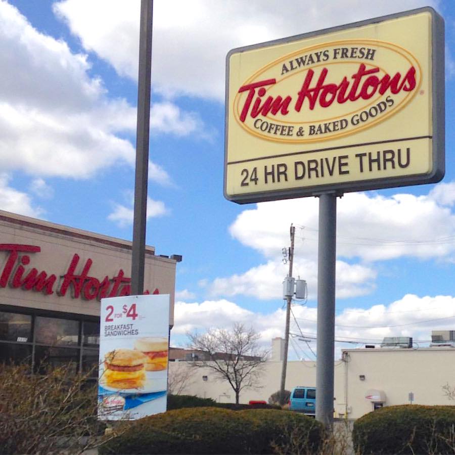 Tim Horton's Donuts Sign in Columbus, Ohio