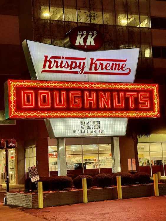 Vintage Krispy Kreme Doughnuts Sign in Gainesville, Florida