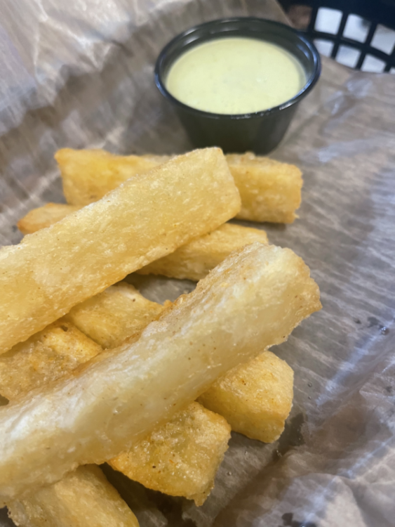 Yuca Fries with Cilantro Dipping Sauce from Are You Hungry? Grill in Miami, Florida