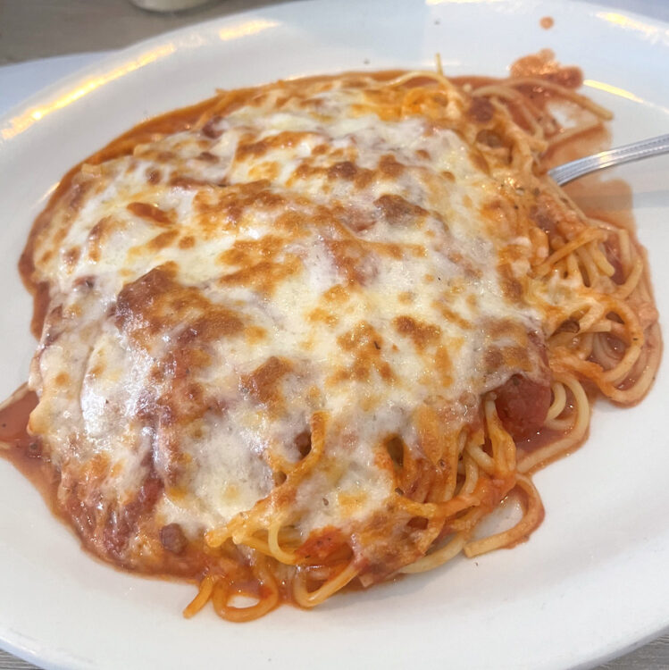 Spaghetti Parmesan from The Big Cheese in Miami, Florida