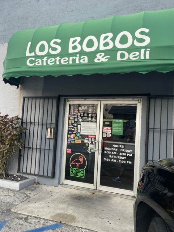 Front of Los Bobos Cafeteria