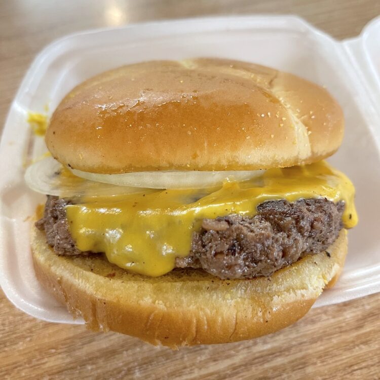 Cheeseburger from Pearl Country Store & BBQ in Micanopy, Florida
