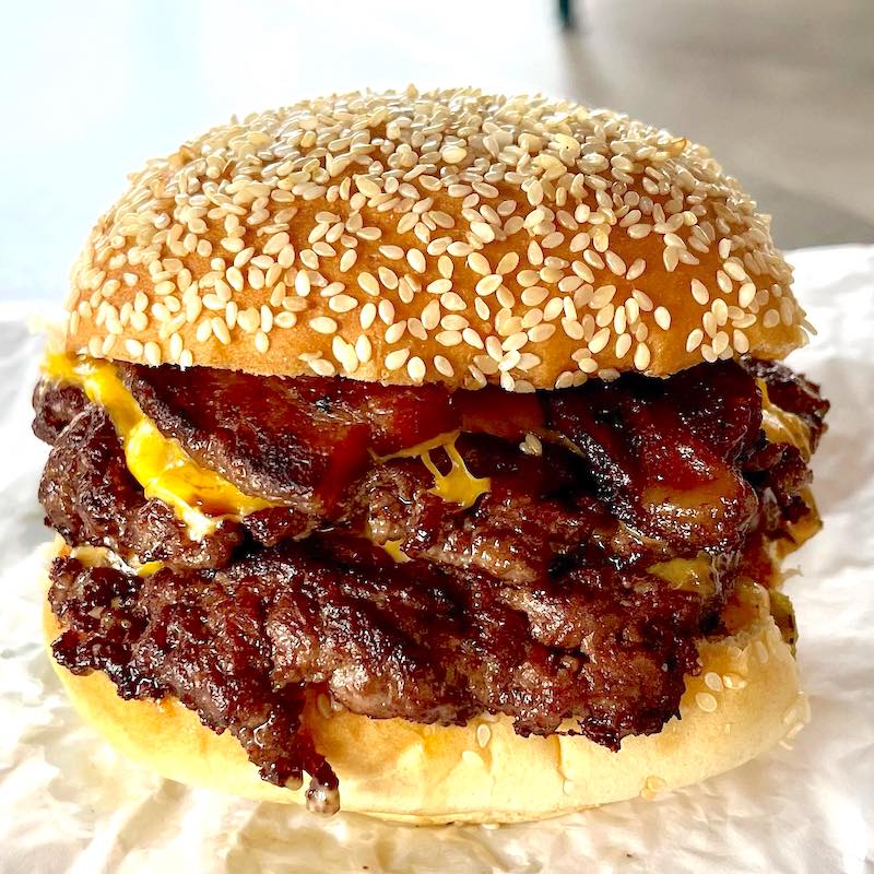 Cruz Diablo Burger with Pork Belly