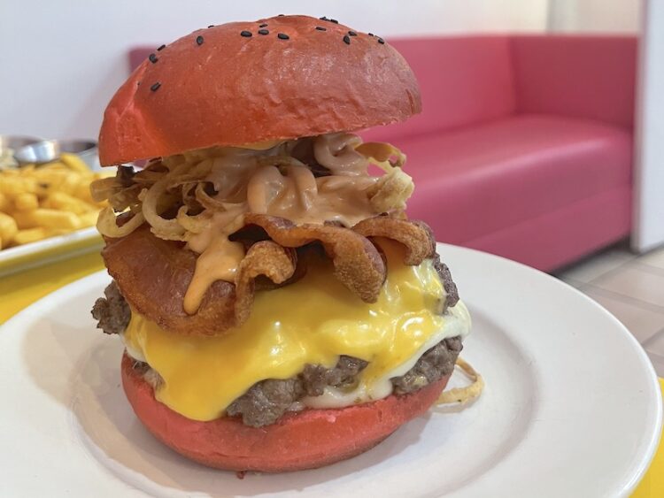 The Pink Panther from Pink Burgers in Miami Beach, Florida