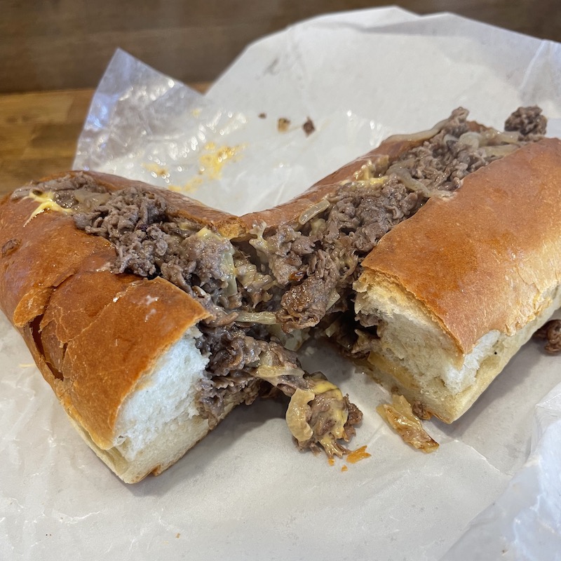 Cheesesteak Halves from Subby's Subs in South Miami, Florida