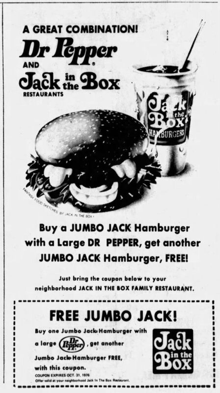 Jack In The Box - Orlando Sentinel October 7th, 1976