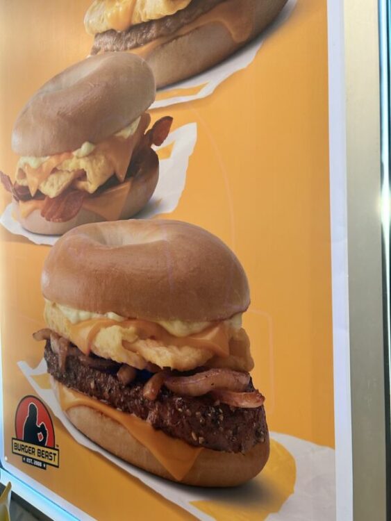 McDonald's Bagels are Back Poster with Burger Beast Logo