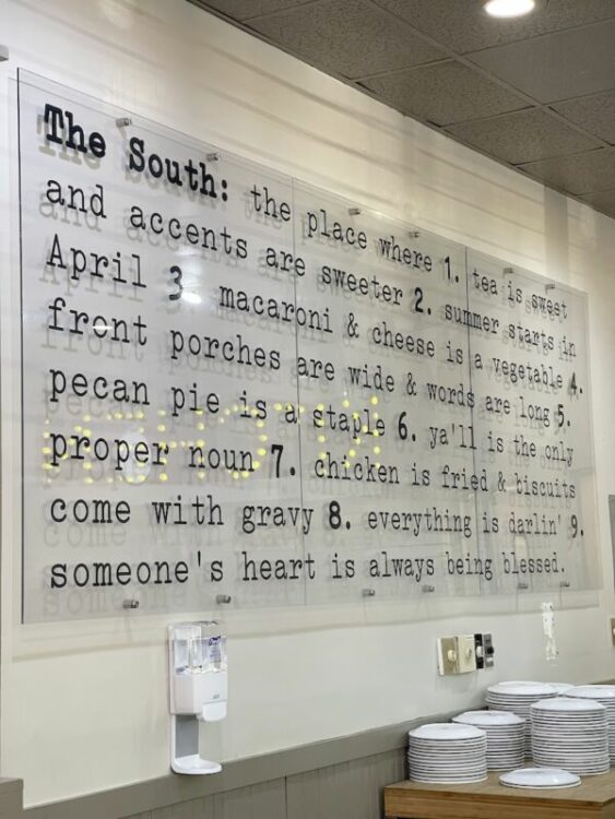 Description of the South Sign at Fred's Market in Lakeland, Florida
