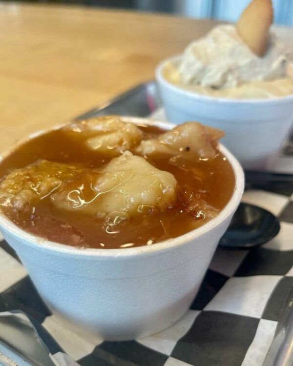 Apple Cobbler & Banana Pudding from LoveBird Almost Famous Chicken in Lakeland, Florida