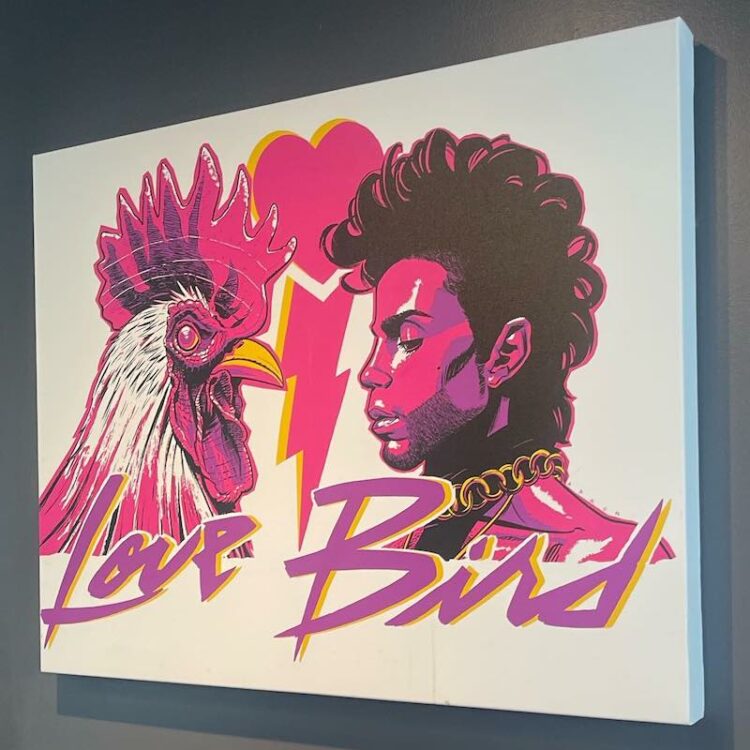 Prince inspired Art at LoveBird Almost Famous Chicken in Lakeland, Florida