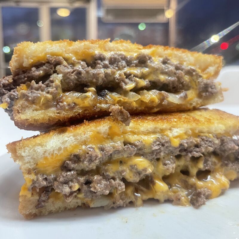 Double Patty Melt from Royal Castle in Miami, Florida