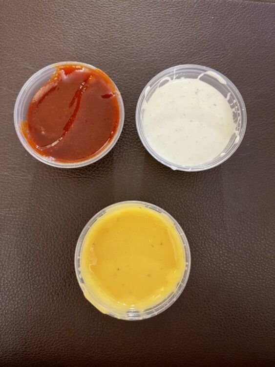 Sauces from Buddy's Pizza in Detroit, Michigan