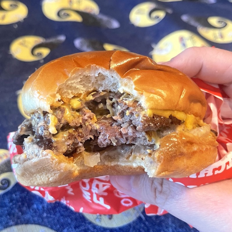 Money Shot of the Double Cheeseburger from Fukin Burger in Wynwood, Florida