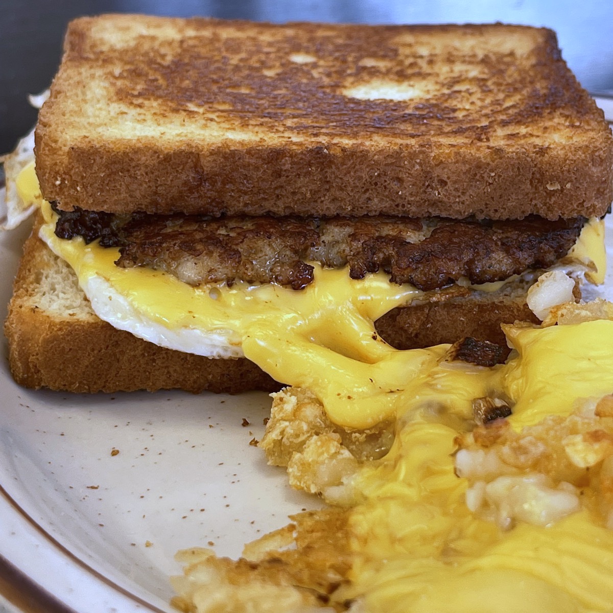 Breakfast Sandwich from Gordon's Stoplight in Crystal City, Missouri