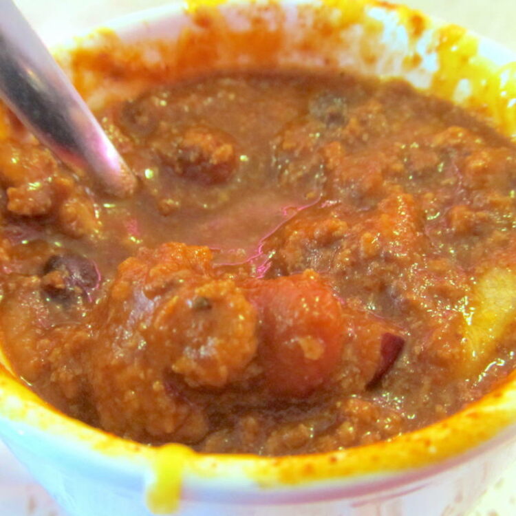 Chili from Joe's Diner in Naples, Florida