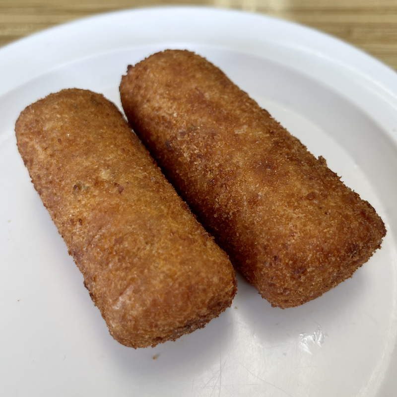 A couple of ham croquetas from Sarussi Cafeteria & Restaurant in Hialeah, Florida