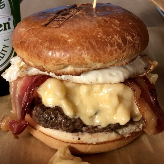 Mac n Cheese Burger from Black Market Miami in Downtown Miami, Florida