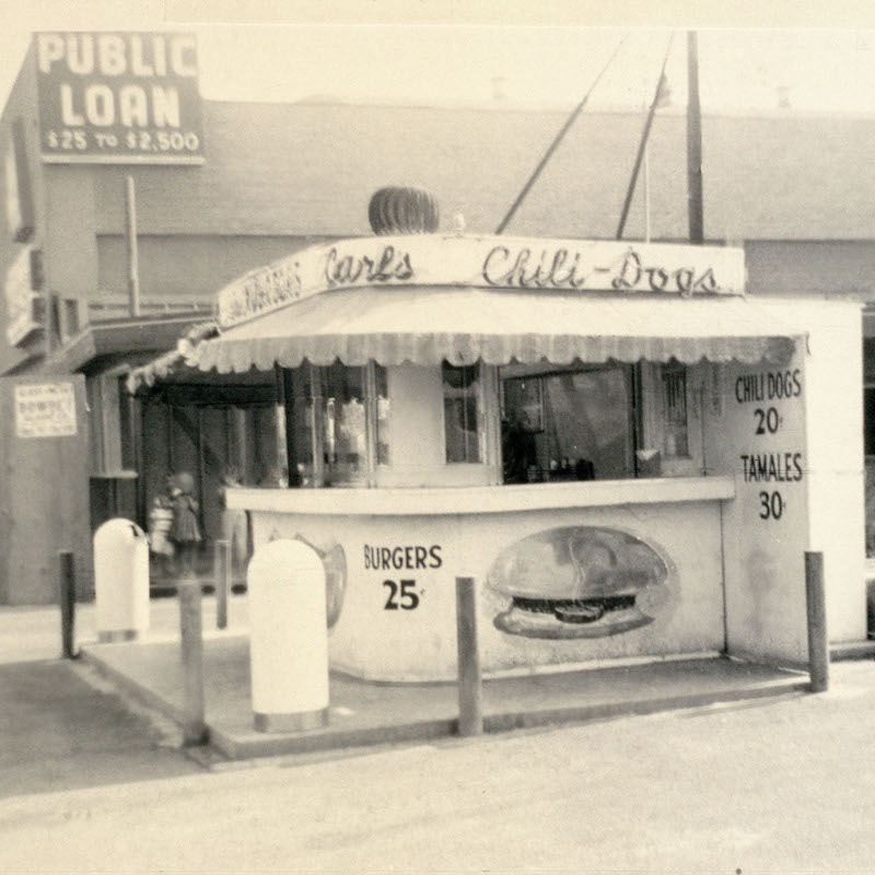 One of the Carl’s Hot Dog stands in the early 1940s.