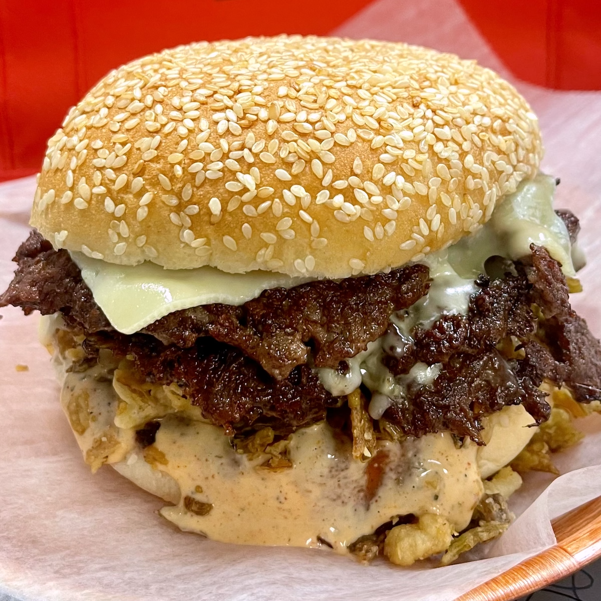 Cruz Diablo's El Gigante Triple Cheeseburger