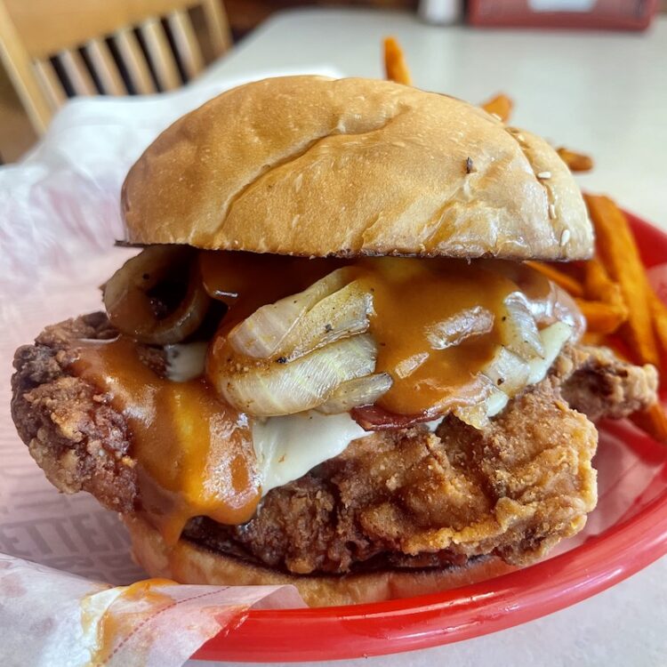 The Crispy Beast Chicken Sandwich at all Fuddruckers in South Florida