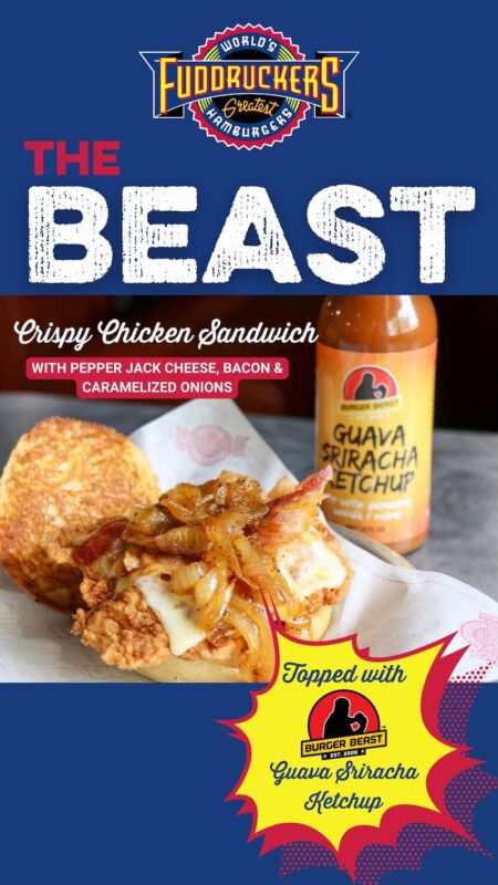 Fuddruckers Crispy Beast Chicken Sandwich