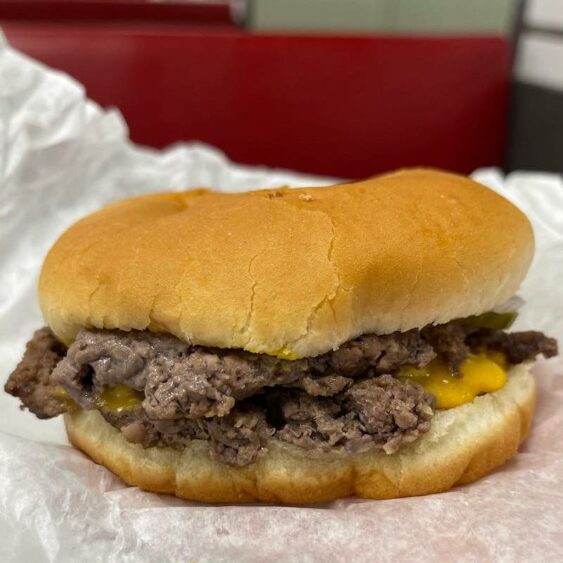 Double Cheeseburger from K's Hamburger Shop in Troy, Ohio