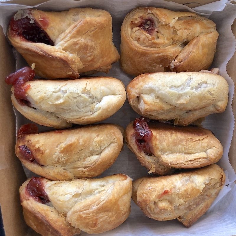Box of Guayaba y Queso Pasteles from Lucerne Bakery in Miami, Florida