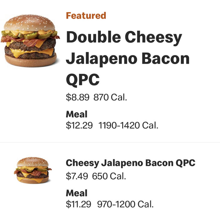 McDonald's Cheesy Jalapeño Bacon QPC on the App