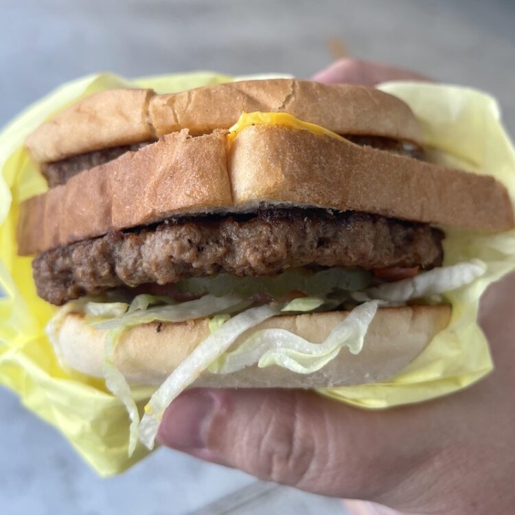 Double Cheeseburger from Poppa Burger in Houston, Texas