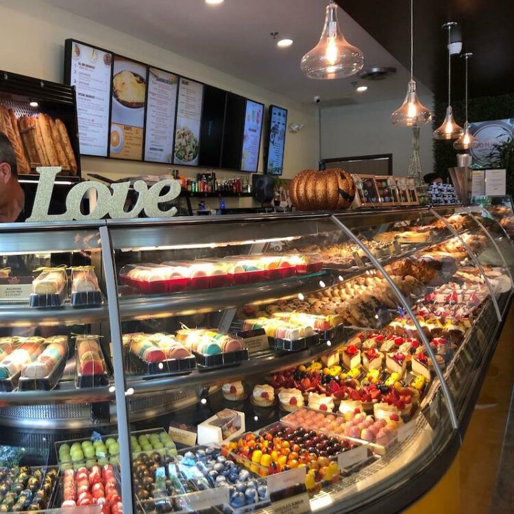 Pastry Counter at Bonjour Bakery in Kendall, Florida
