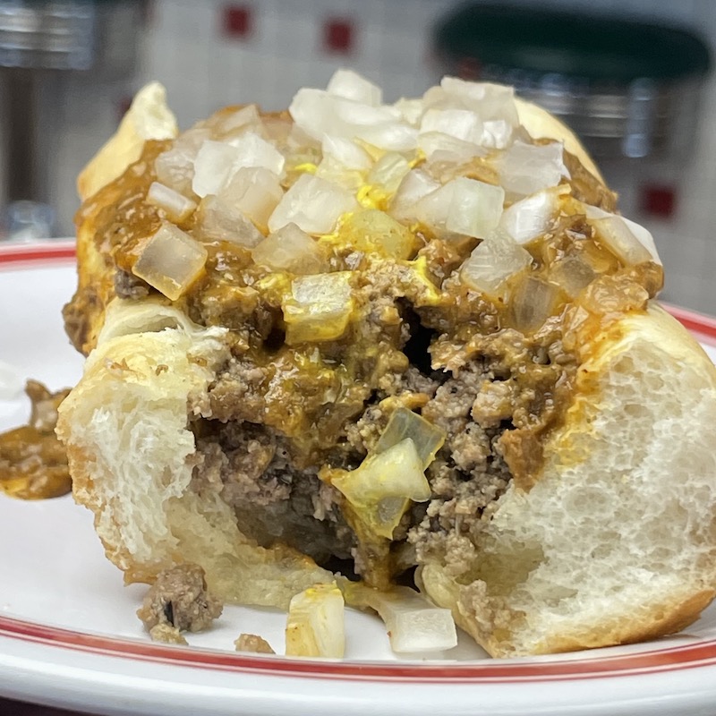 Loose Burger from National Coney Island in Utica, Michigan