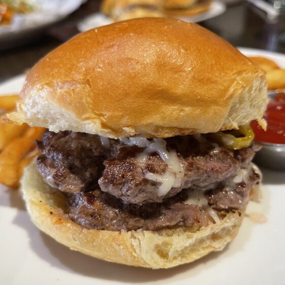 Robusto's Wagyu Steak Burger from Robusto's Cigar Bar and Bistro in Sterling Heights, Michigan