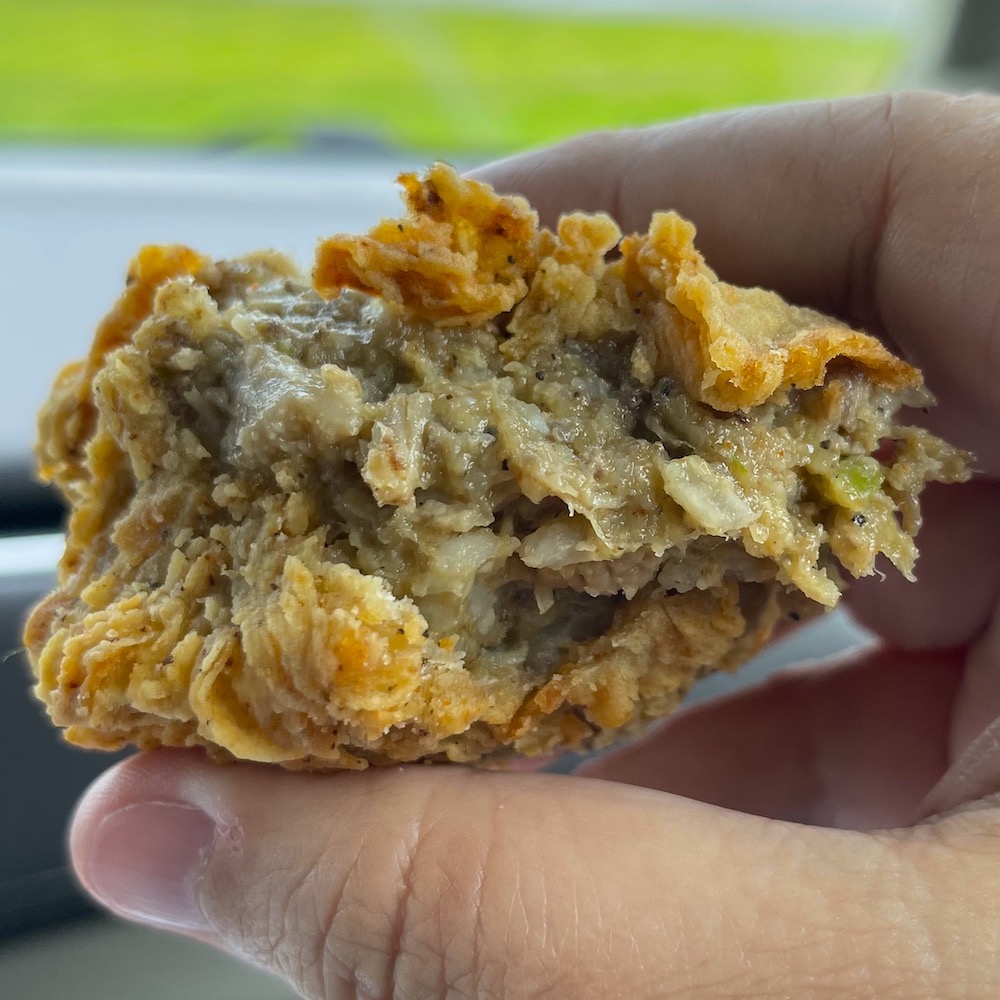 Boudin Ball Insides from Billy's Boudin and Cracklins in Scott, Louisiana