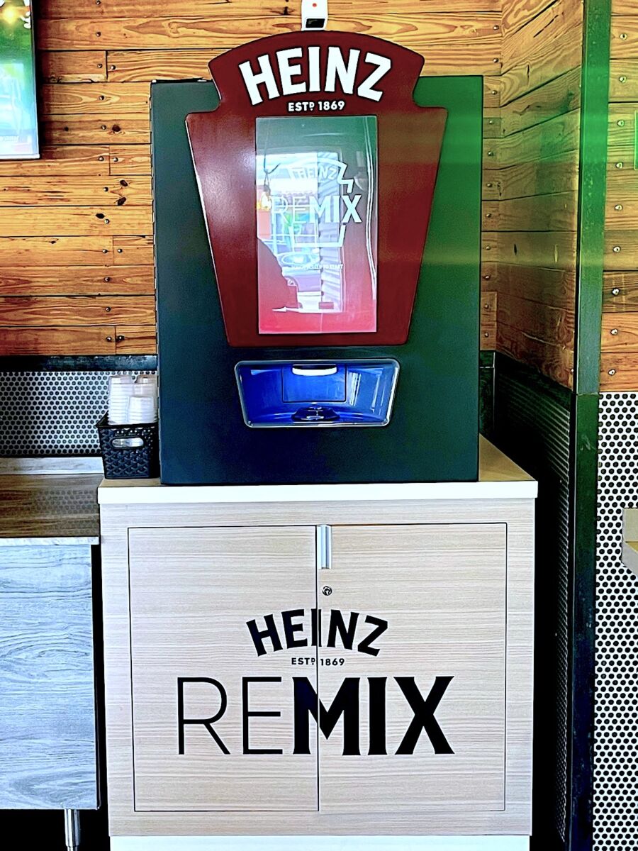 The HEINZ REMIX Machine at BurgerFi in Lauderdale by the Sea