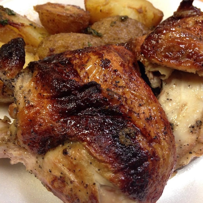 Roasted Chicken from La Brasa Grill in Miami, Florida