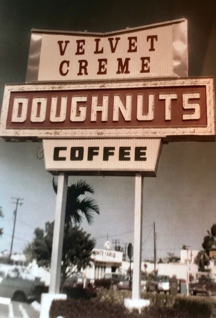Velvet Creme Doughnuts Original Sign