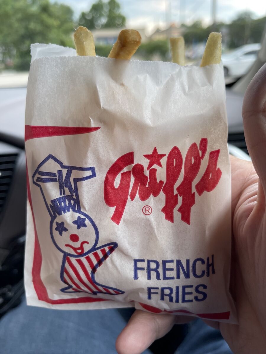 Sack of Fries from Griff's Hamburgers in Scott, Louisiana