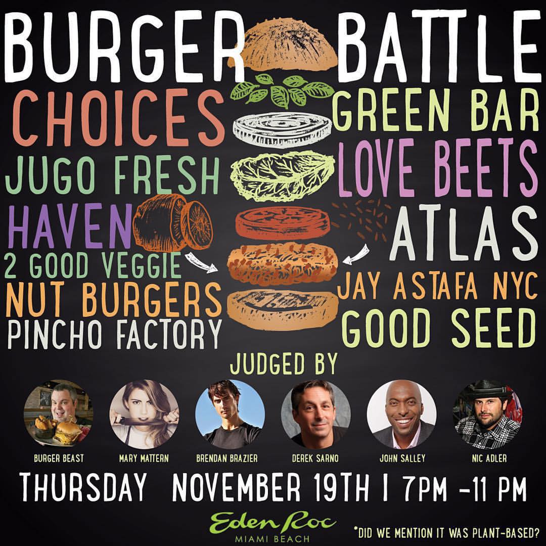 Seed Wine & Food Festival's 2015 Vegan Burger Battle Poster