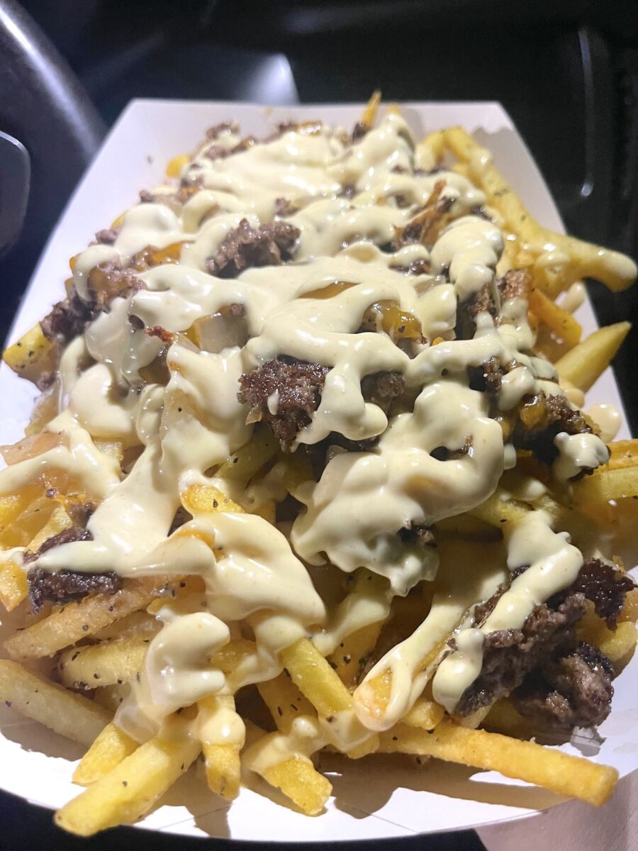 Burger Cheese Fries from Fat Boy Rick's Food Truck