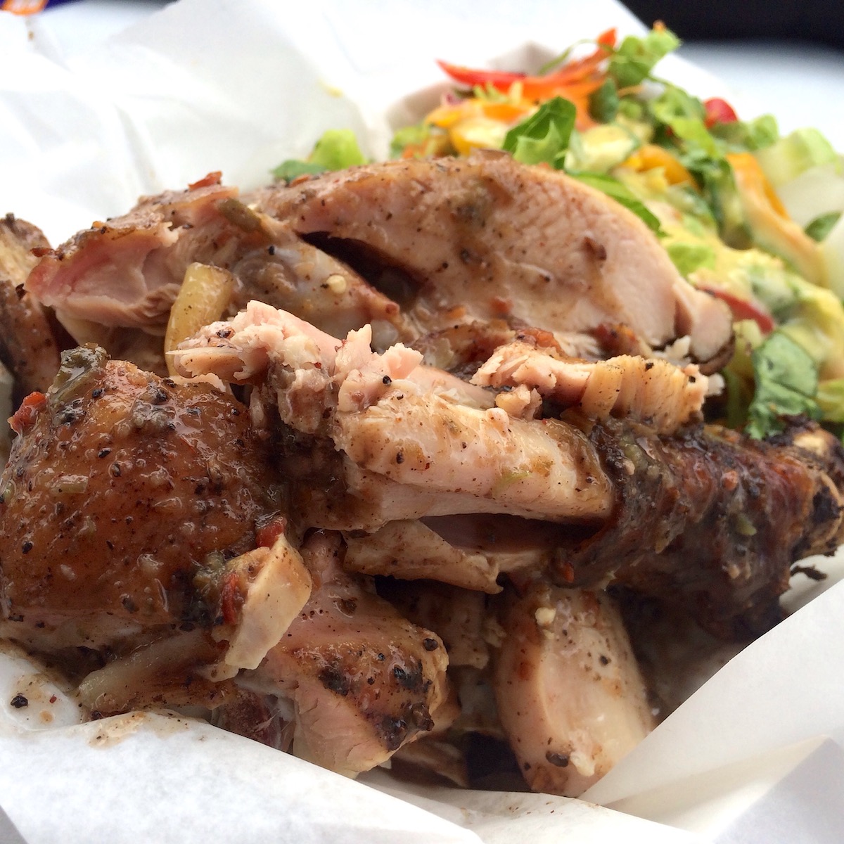 Jerk Chicken with Summer Salad from Flavor House Grill Food Truck