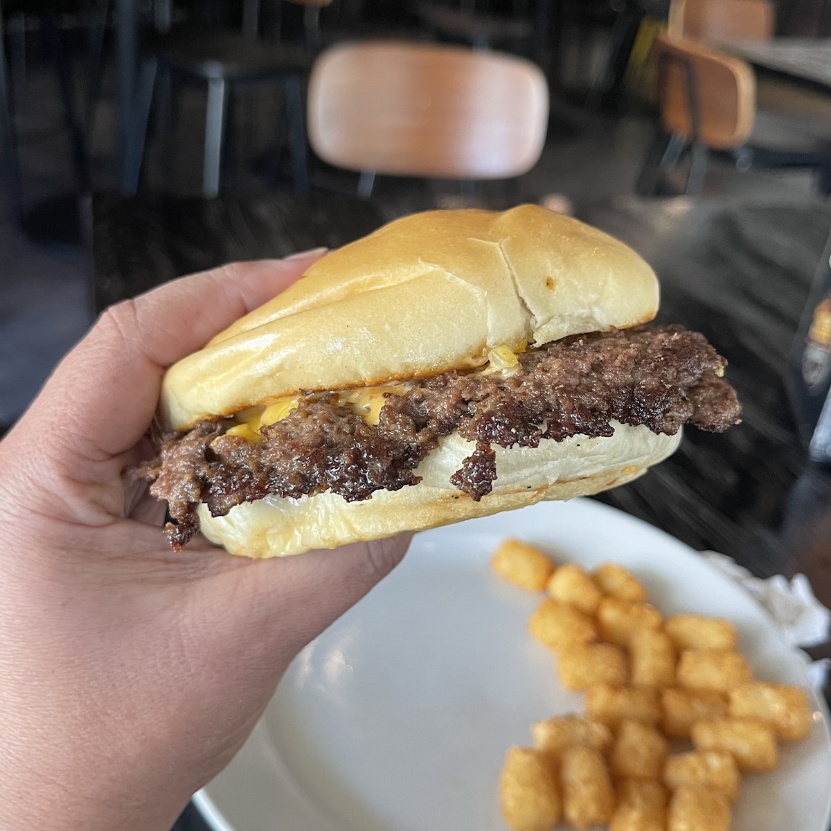 Double Smash Burger from Legends Tavern Grille in Plantation, Florida