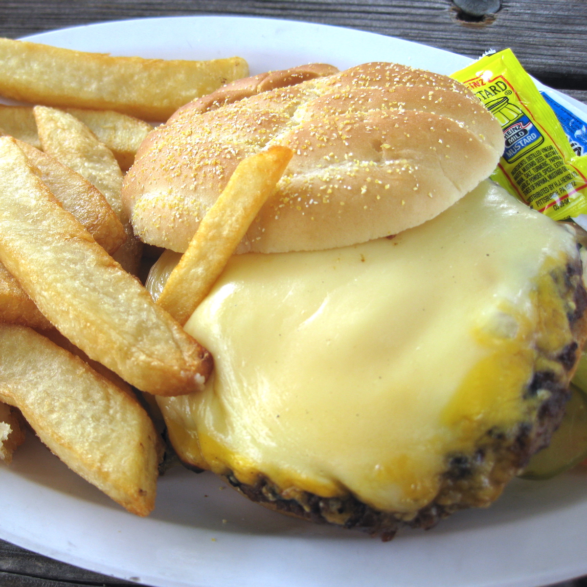 Triple Cheese Burger from Scotty's Landing in Coconut Grove, Florida