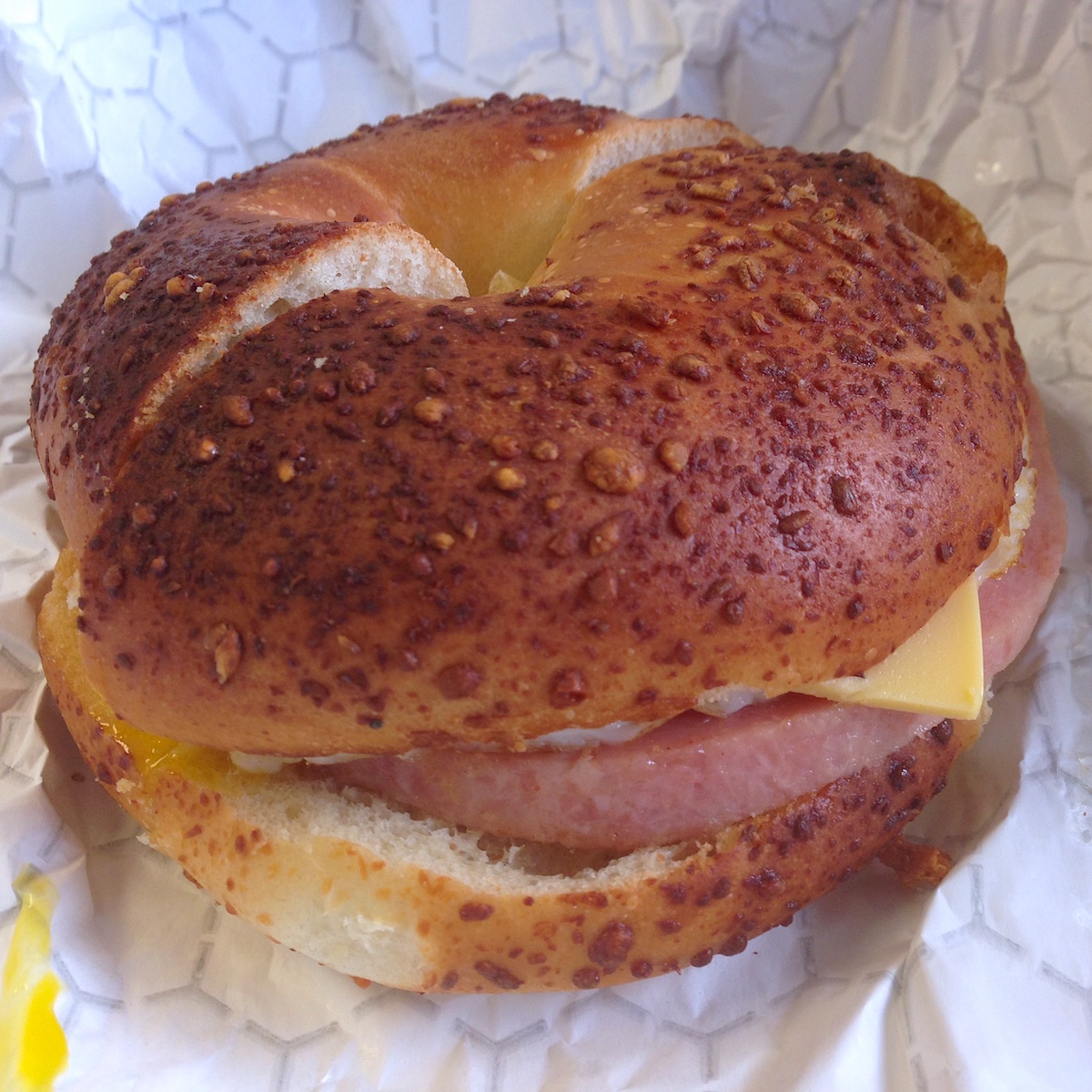 Taylor Ham Breakfast Sandwich from Jupiter Donut Factory in Jupiter, Florida