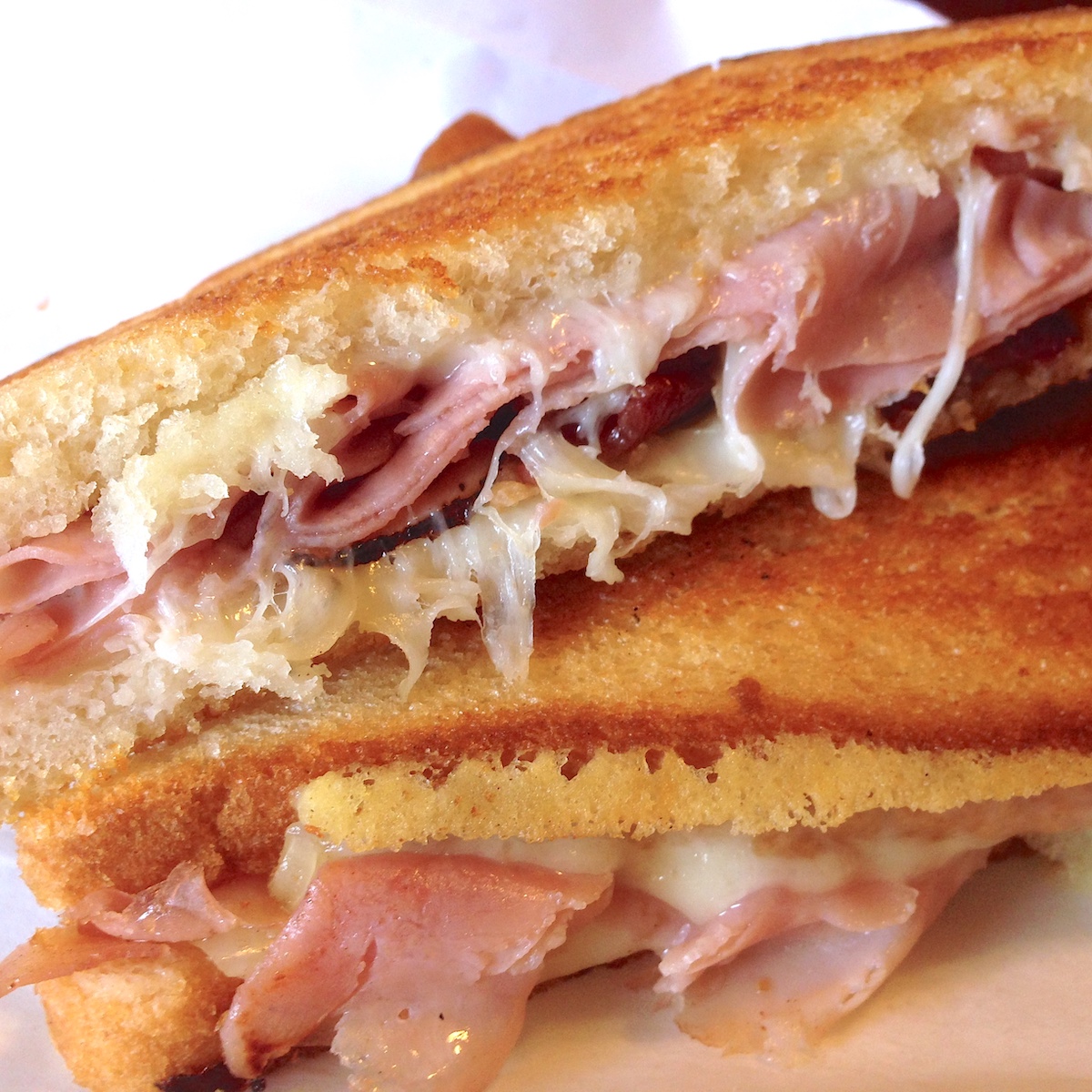 Gruyere Cheese, Bacon, and Tavern Ham Melt from Ms. Cheezious in Miami, Florida