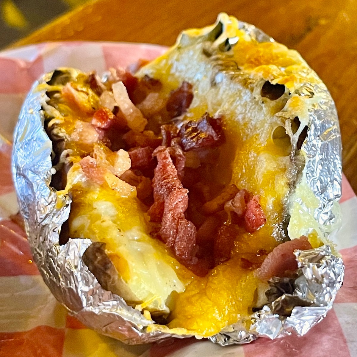 Fully Loaded Baked Potato from Shorty's BBQ in Miami, Florida