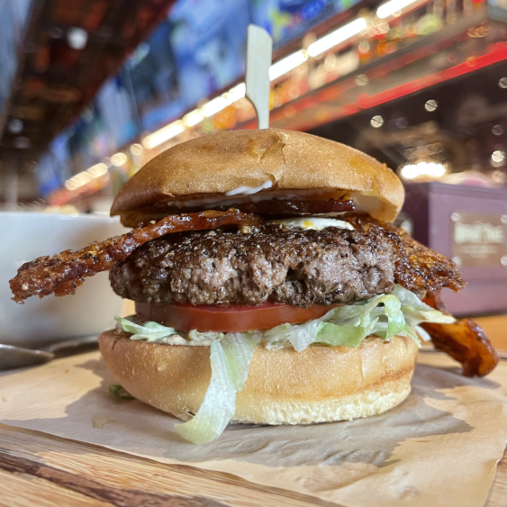 Billionaire's Bacon Burger from Twin Peaks Restaurant in Doral, Florida